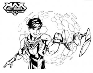 Coloring page max steel free to color for kids