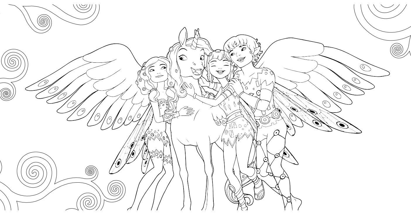 Mia and I's fairies with a beautiful winged unicorn