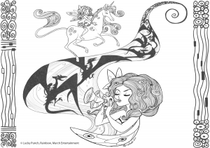 Coloring page mia and me free to color for children