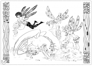 Mia and me coloring page for kids