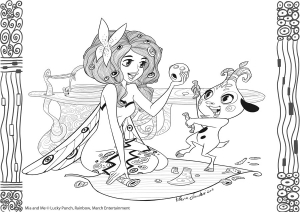 Printable coloring pages of Mia and me for kids