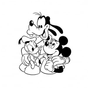 Coloring page mickey and his friends for kids