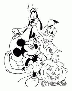 Coloring page mickey and his friends for kids