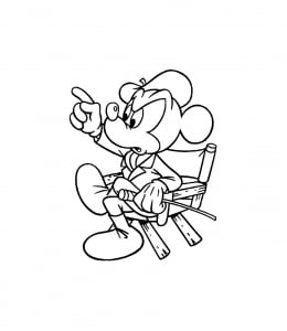 Mickey the director (Mickey Mouse Coloring Page)