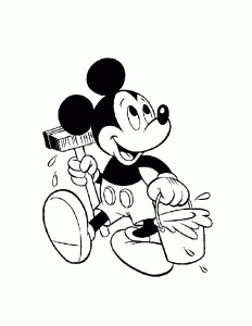 Coloring page mickey free to color for children