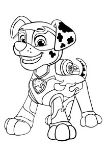 Marcus (Paw Patrol: Mighty Pups Coloring Page)