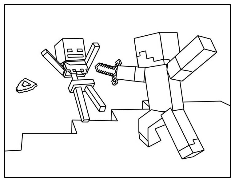 Cool Minecraft coloring pages to print and color