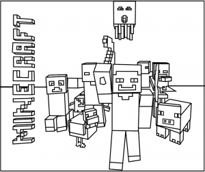Minecraft image to print and color