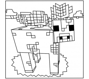 Coloring page minecraft to download for free