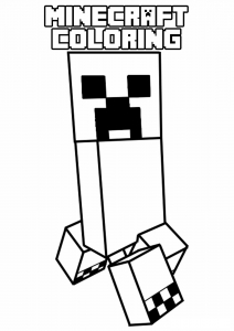 Coloring page minecraft to download for free
