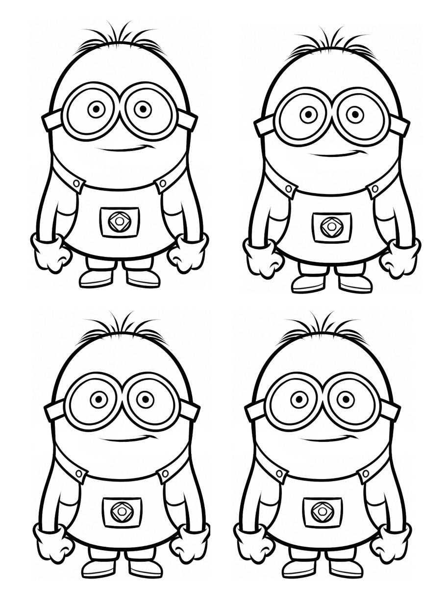 Four cute Minions