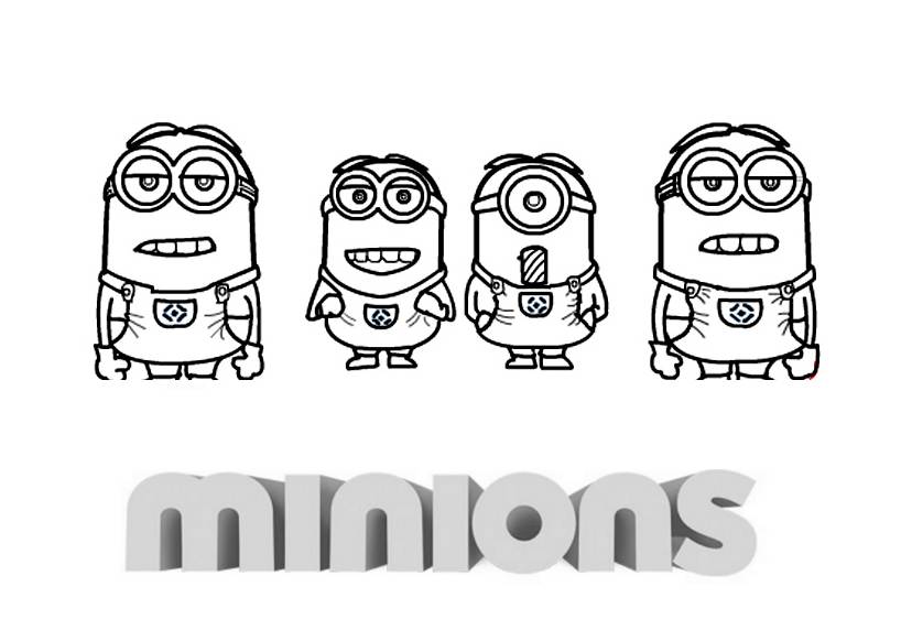 Minions picture to print and color