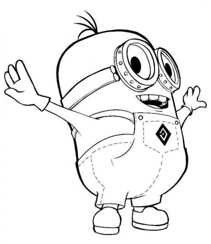 Color this beautiful Minions coloring page with your favorite colors