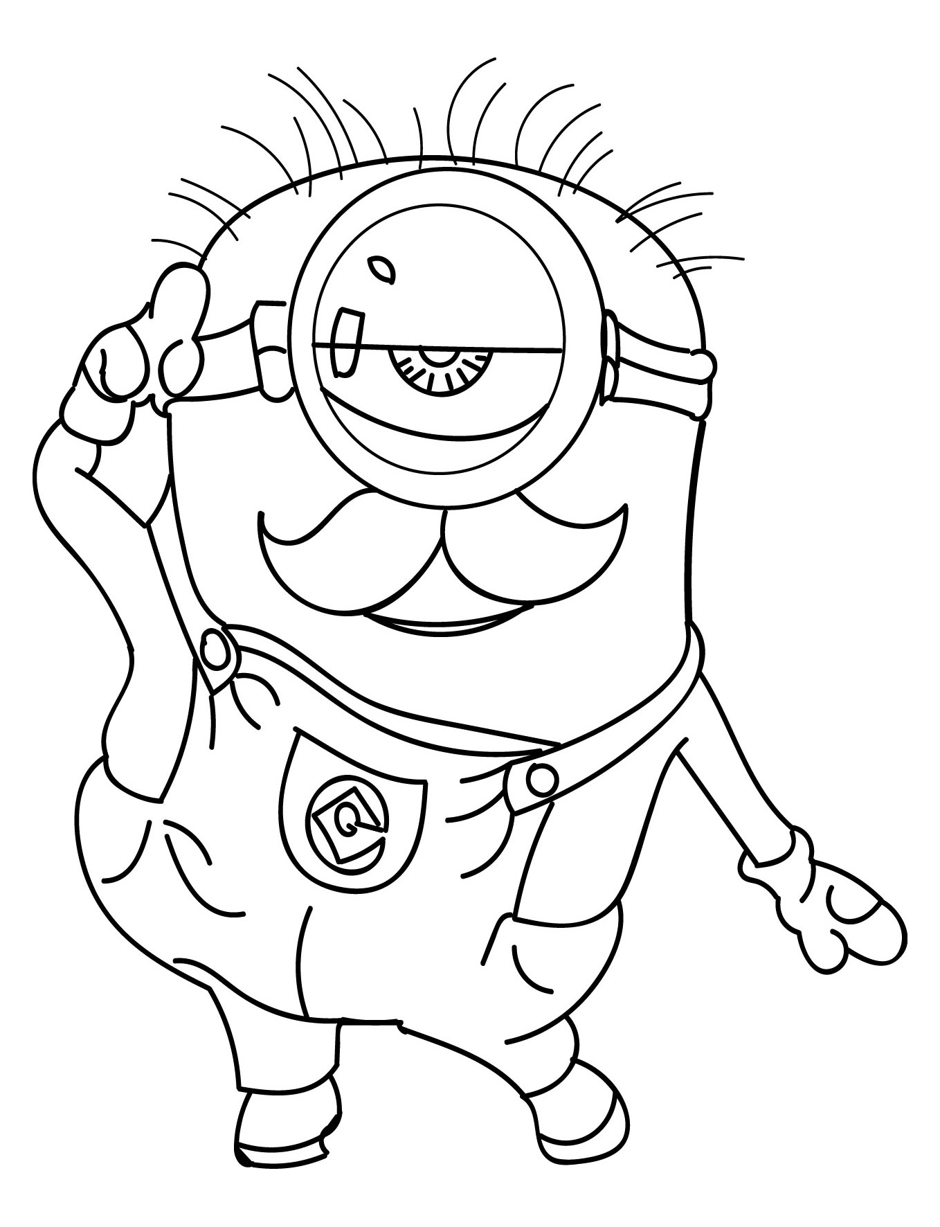 Minions picture to print and color - Minions Kids Coloring Pages