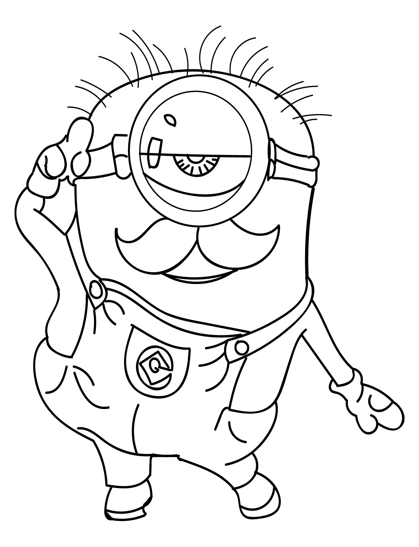 Minions Free Printable Coloring Page