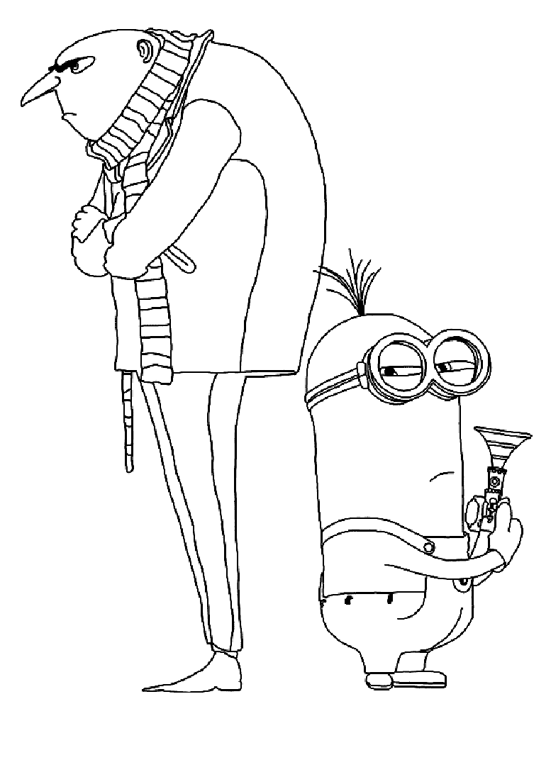 Fun Minions coloring pages to print and color