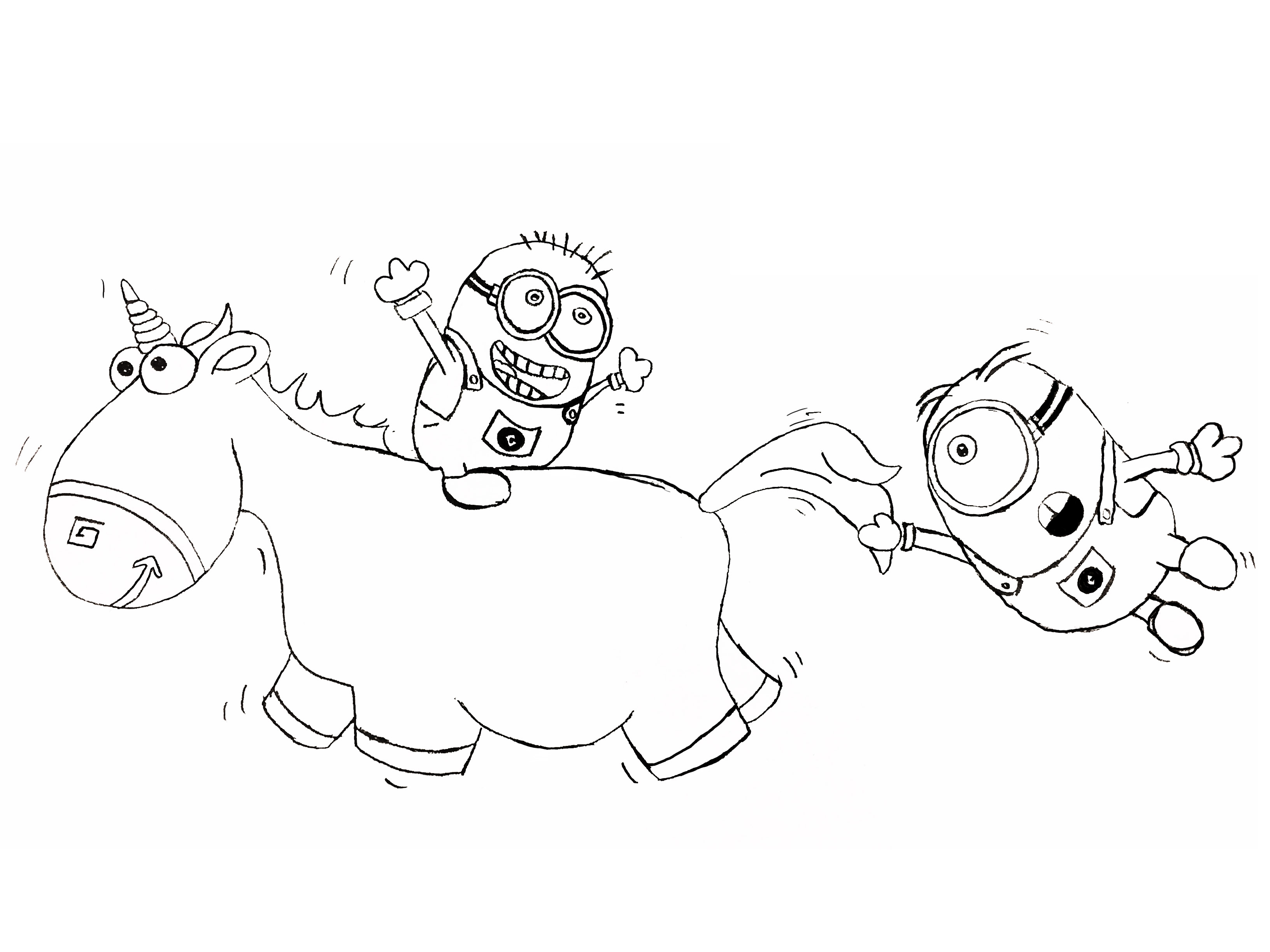 The Minions have fun with an adorable Unicorn!