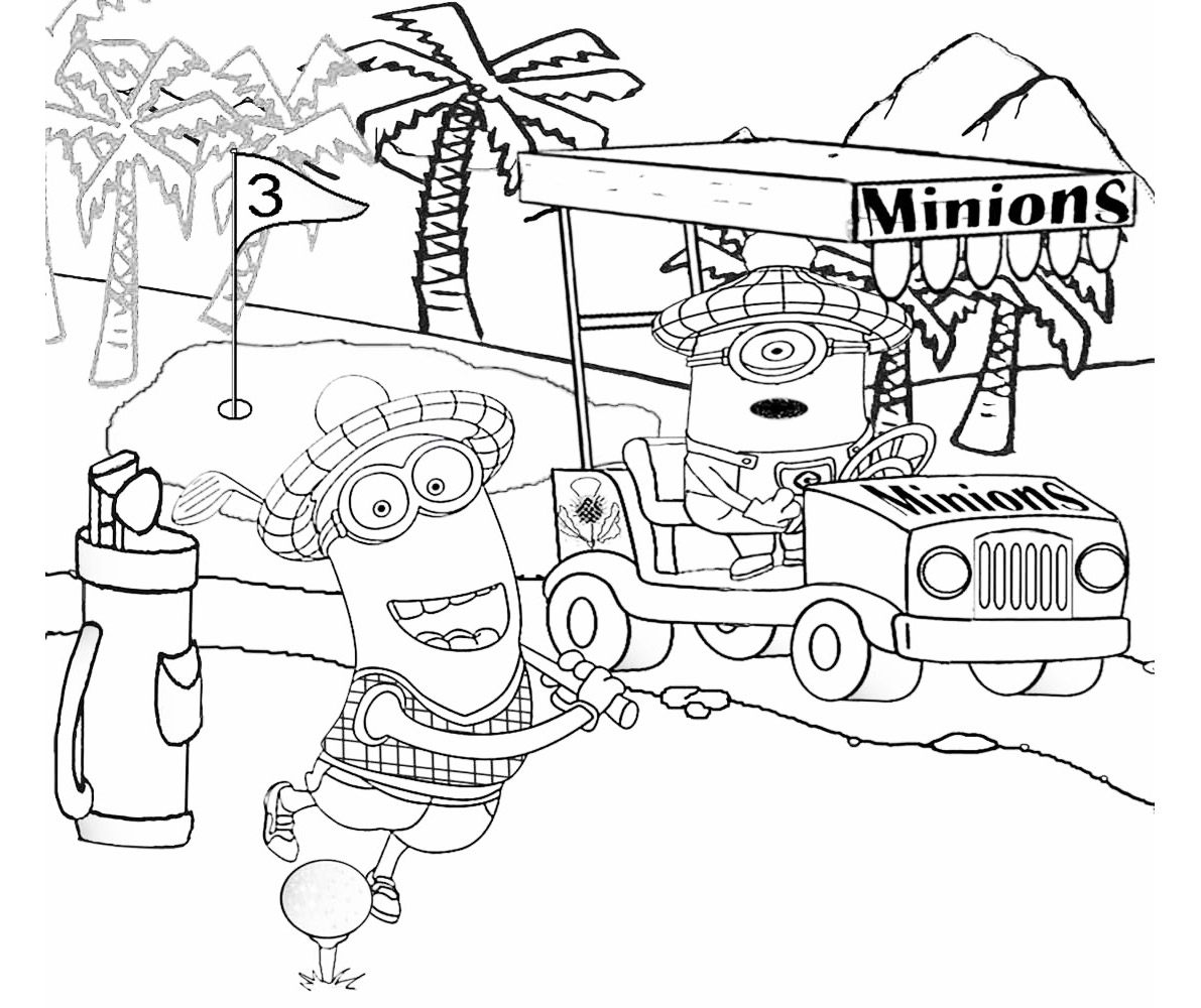 Color this beautiful Minions coloring page with your favorite colors