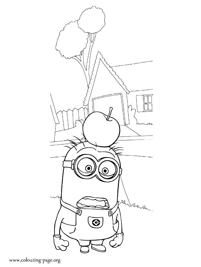 Beautiful Minions Coloring, simple, for children