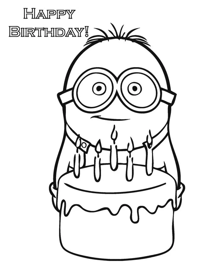 Minions coloring page for kids