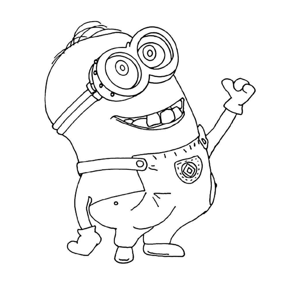 Color this beautiful Minions coloring page with your favorite colors