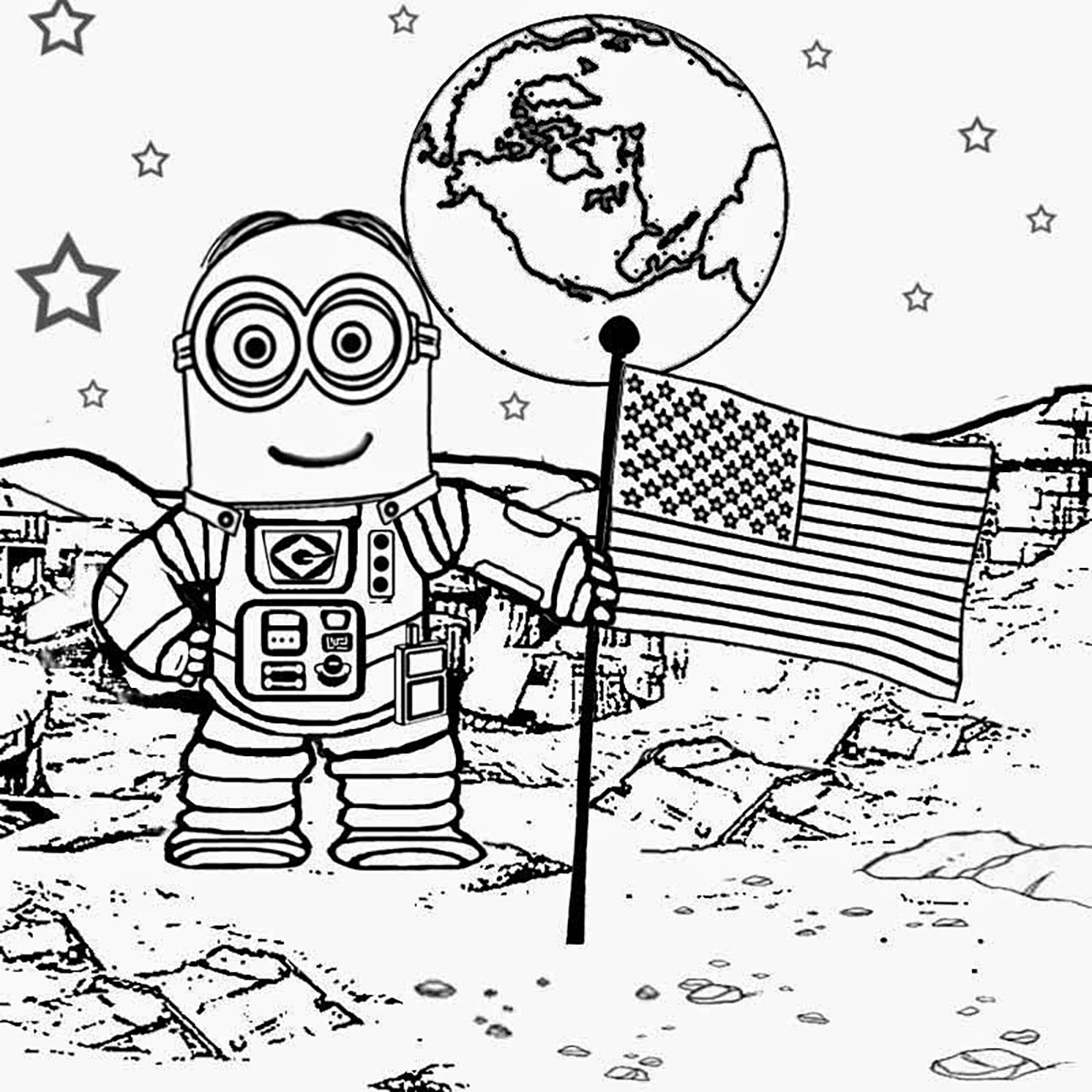 Fun Minions coloring pages to print and color