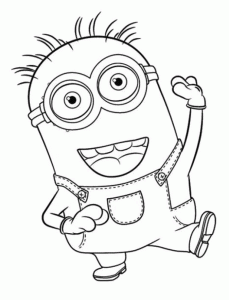Coloring page minions to color for kids