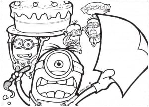 21406199ef7177df5ed3f0a7dba640fc (Minions Coloring Page)
