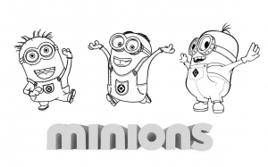 Minions coloring pages to print for kids