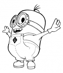 Free Minions drawing to download and color