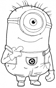 Free Minions drawing to download and color