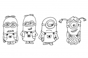 Minions picture to print and color