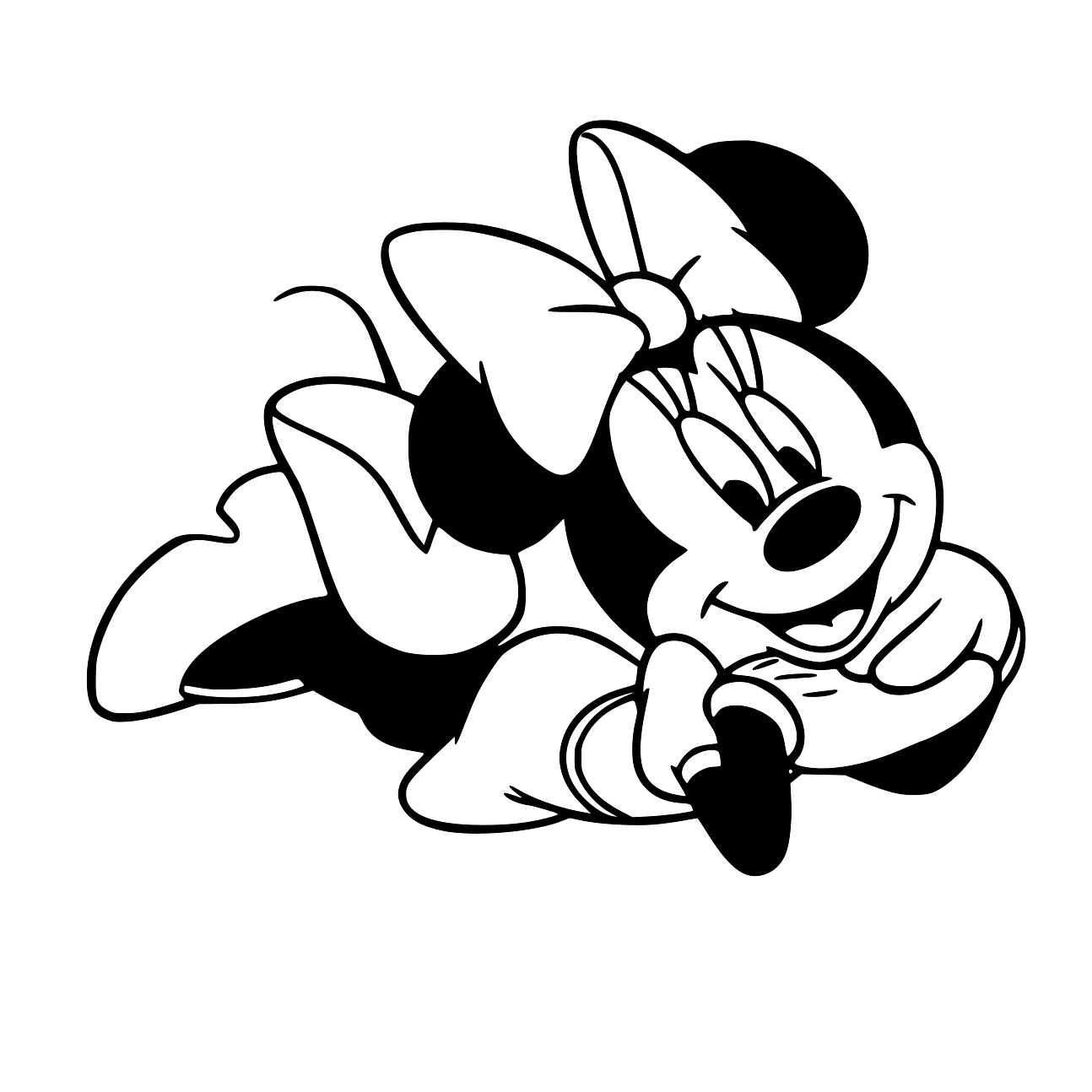 Image of Minnie Mouse lying down