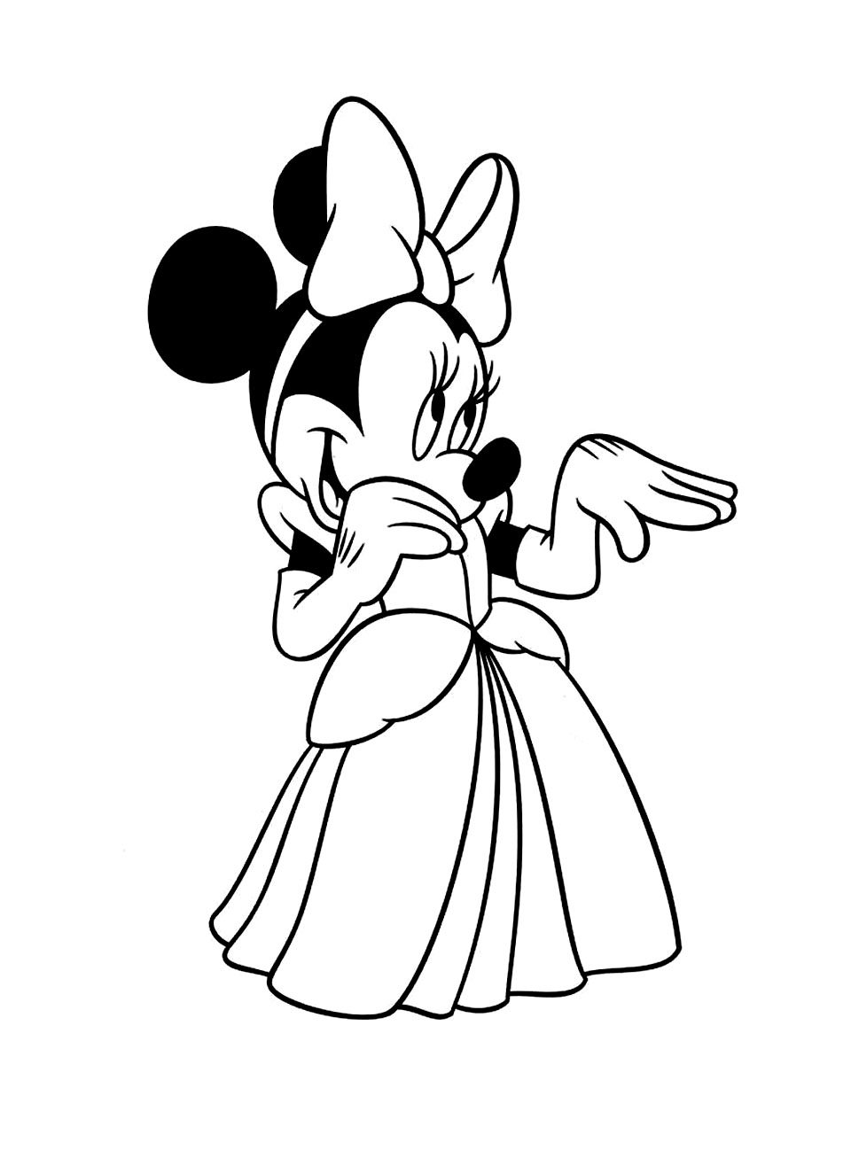 Minnie Mouse Disney princess - Minnie Mouse Kids Coloring Pages