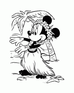 Coloring page minnie free to color for children