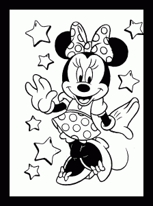 Coloring page minnie to print