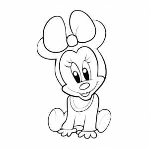 Coloring page minnie to color for children