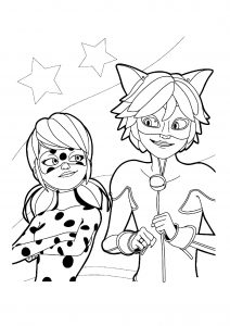 Lady bug / Miraculous : drawing to color