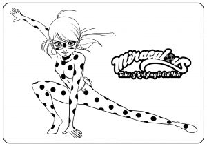 Coloring page miraculous lady bug for children