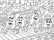 Printable M&M'S coloring sheets for Kids