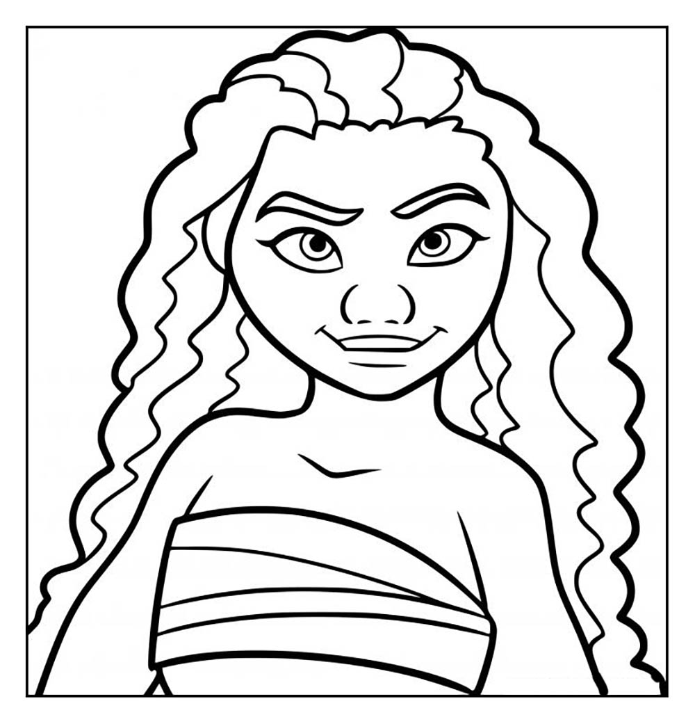Vaiana image to print and color