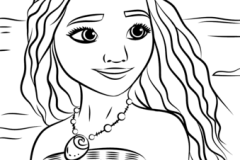 Printable Moana coloring sheets for Kids