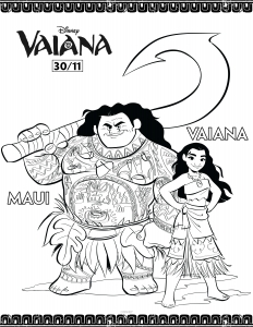 Free Vaiana drawing to print and color