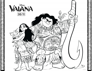 Free Vaiana (Disney / Pixar) drawing to download and color