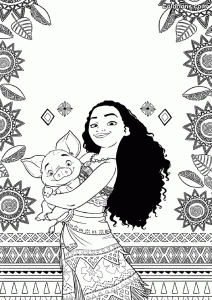 Vaiana coloring pages to download for free
