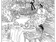 Printable Claude Monet coloring sheets for Kids