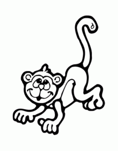 Free monkey coloring pages to print