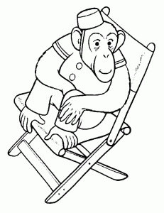 Monkey coloring pages to download