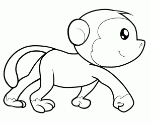 Coloring page monkeys to print for free