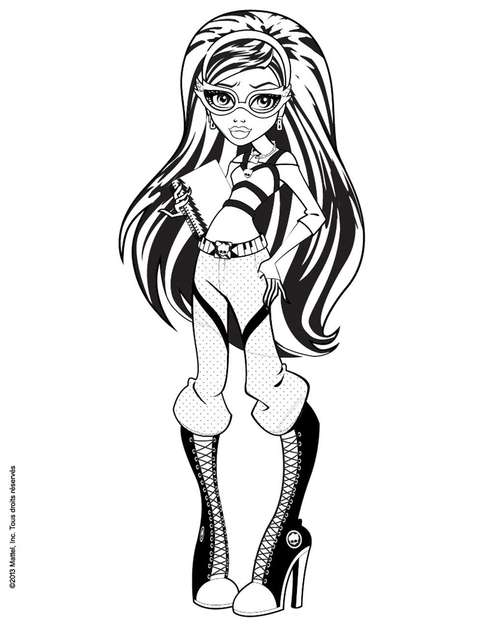 Coloriage de Ghoulia Yelps des Monster High